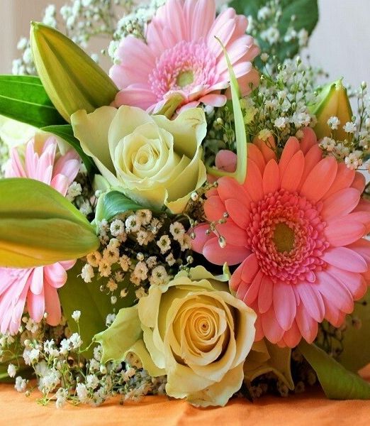 Mixed Bouquet Roses and Gerberas