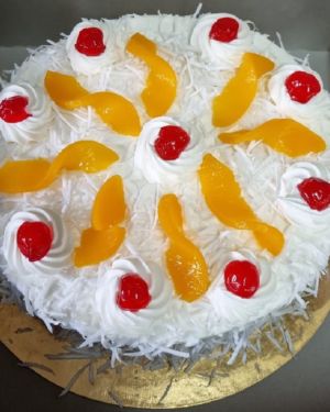 Coconut & Fruit Genoise Cake