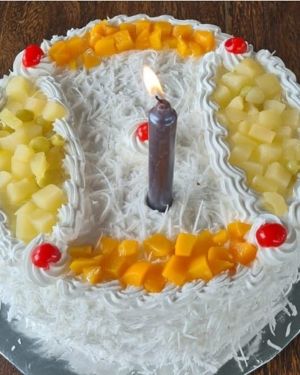 Coconut & Fruit Genoise Cake