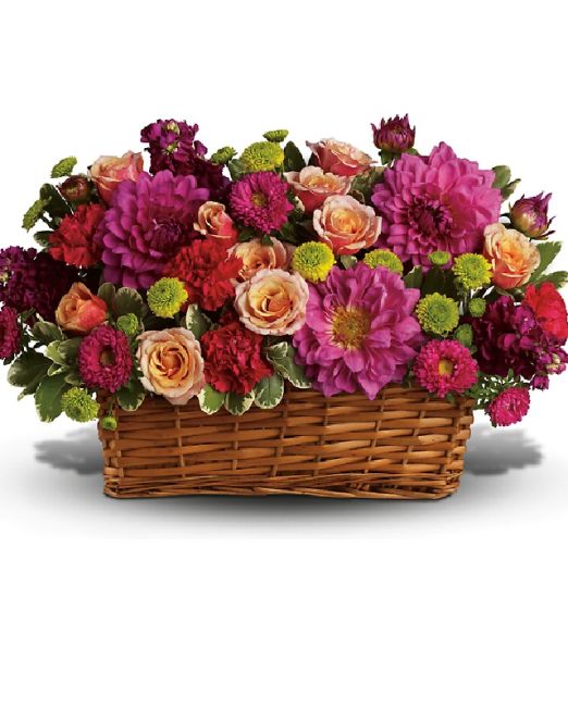Bouquet in basket