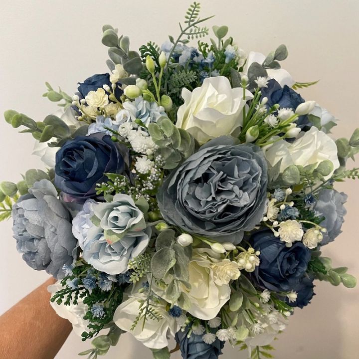 Shades of Blue Seasonal Bouquet - l'objé Gift Shop Mauritius