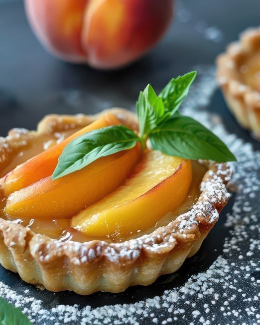 Peach tartlets